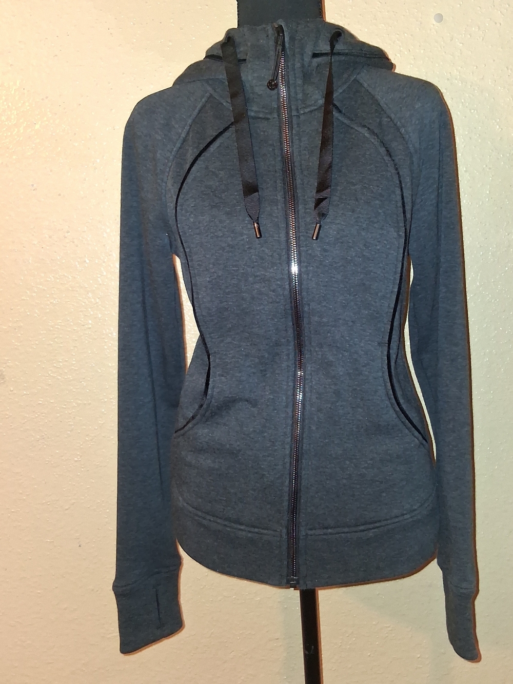 lululemon athletica Heathered Dark Gray Full-Zip Hoodie